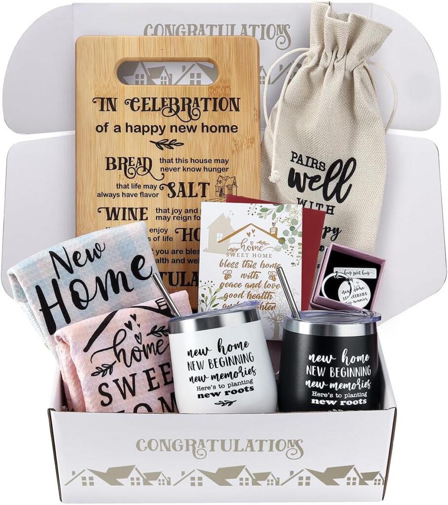 Housewarming Gifts for New Home, Best House Warming Gift Set Basket for First/New Home Owner, Couple Women Men, Closing Gifts for Home Buyers, New Home Gift Idea for Neighbor Welcome Home Gift Basket