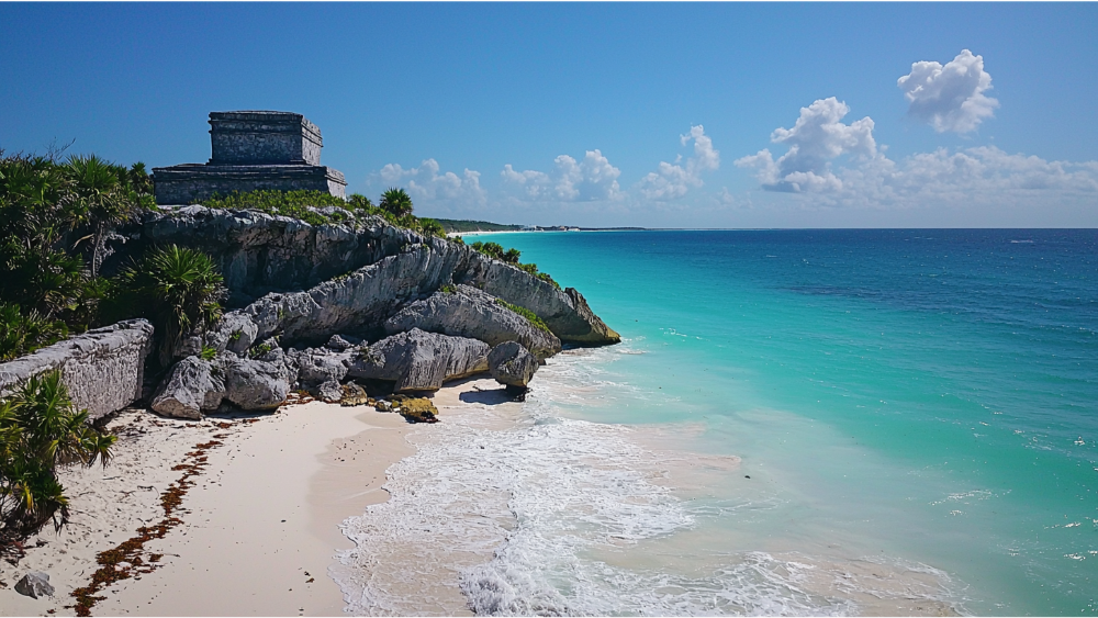 A beach off of the coast of Mexico