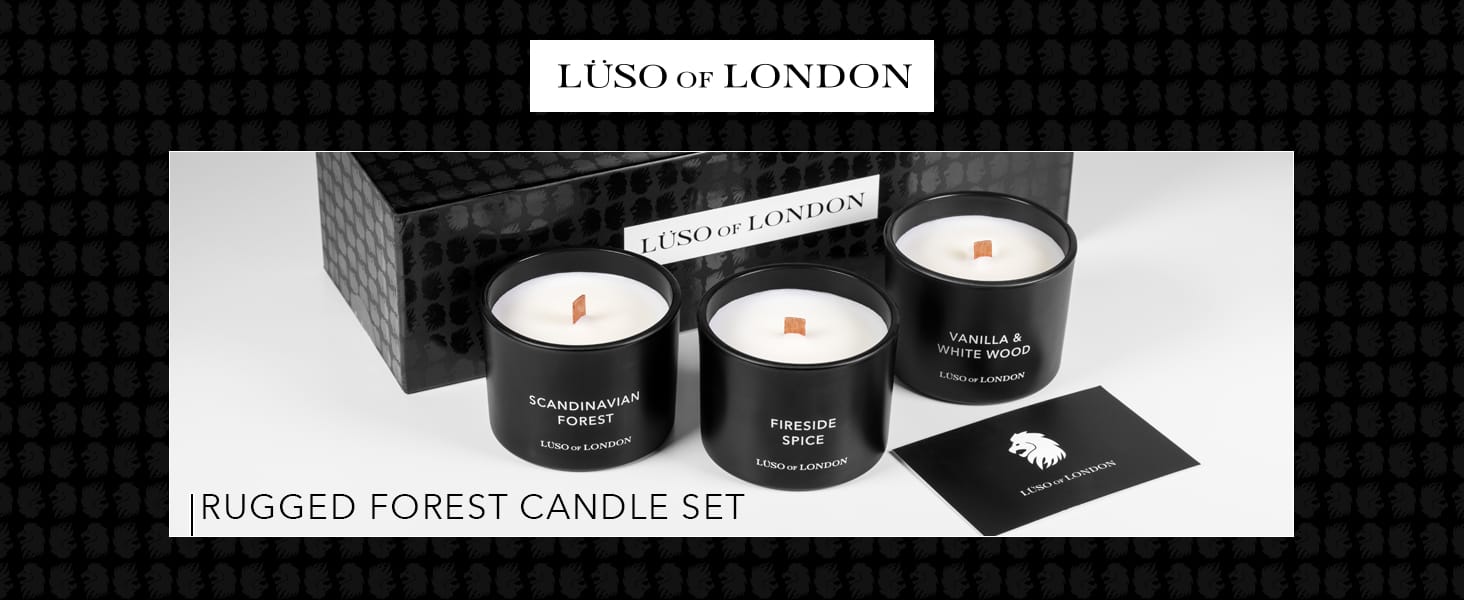 Lüso of London Rugged Forest Candle Collection Trio Set