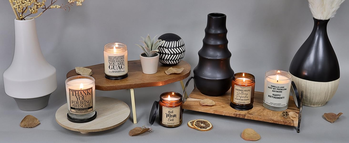 Cedar Crate Market candles