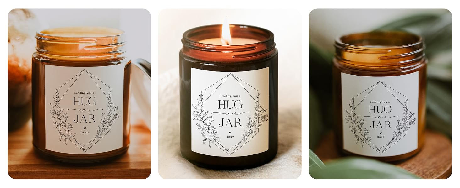 3 lifestyle images of soy burning candles