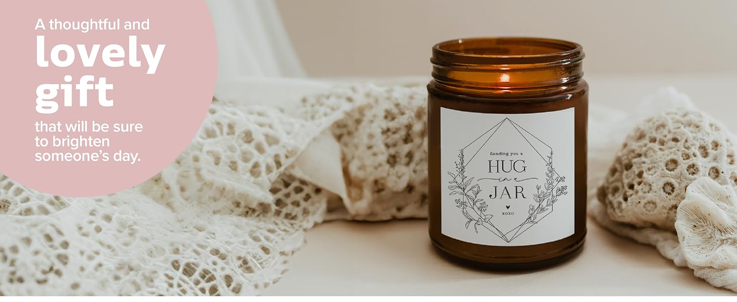 Lovely lavender soy candle - Hug in a Jar
