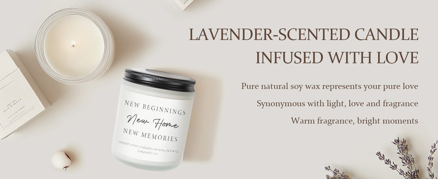 LAVENDER-SCENTED CANDLE INFUSED WITH LOVE