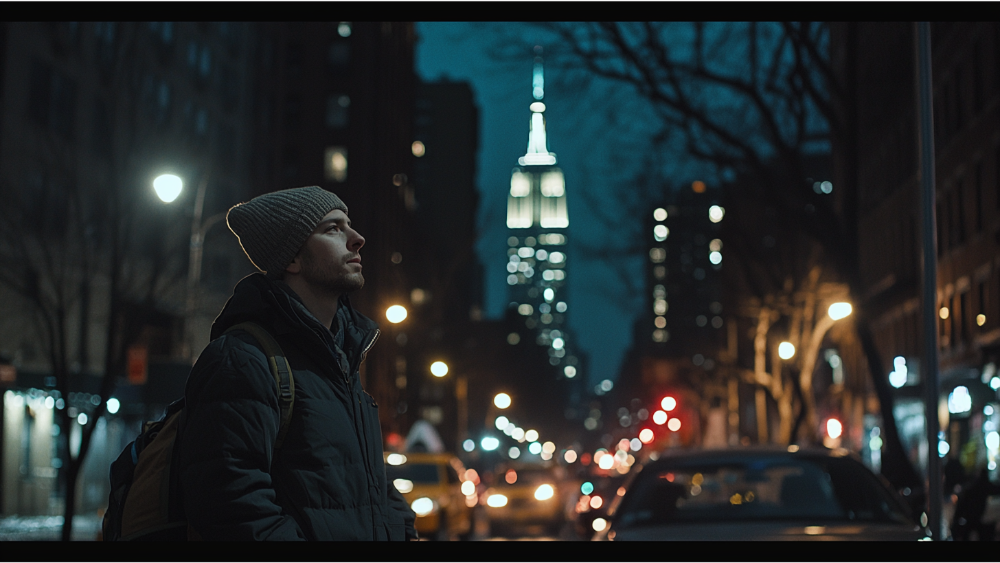 A man in New York City