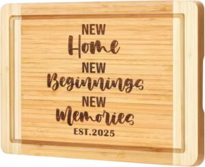 House Warming Gifts New Home 2025, Engraved Cutting Board New Home Gift Ideas, Housewarming Gifts for Women Men Couple, New Homeowner Gifts Closing Gifts for Home Buyers New Apartment Gifts