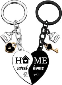 New Home Keychain House Warming Gifts for Couple Best Housewarming Gifts 2025 New House Keyring Romantic Anniversary Valentine’s Day Gift for Best Friend Coworker Real Estate Agent Closing Gift