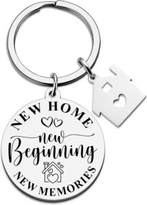 House Warming Gifts for Women New Home Keychain for Womens Men Best Housewarming Gifts New Beginnings Present for Friend Couple Homeowners First Homes Gift Keyring