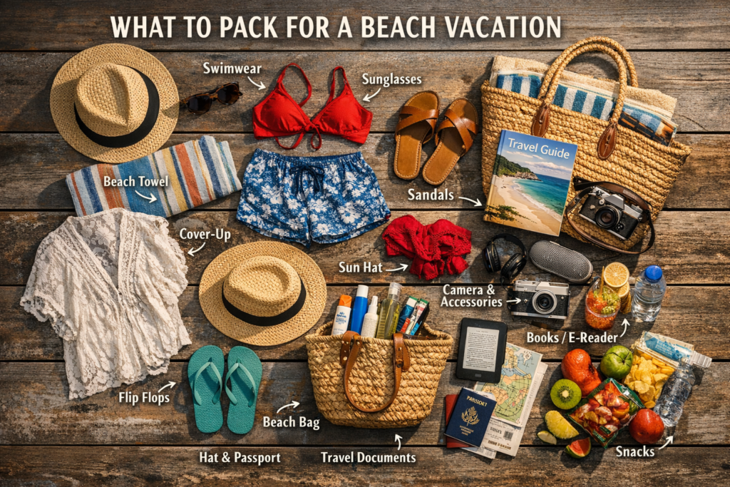 what to pack for a beach vacation