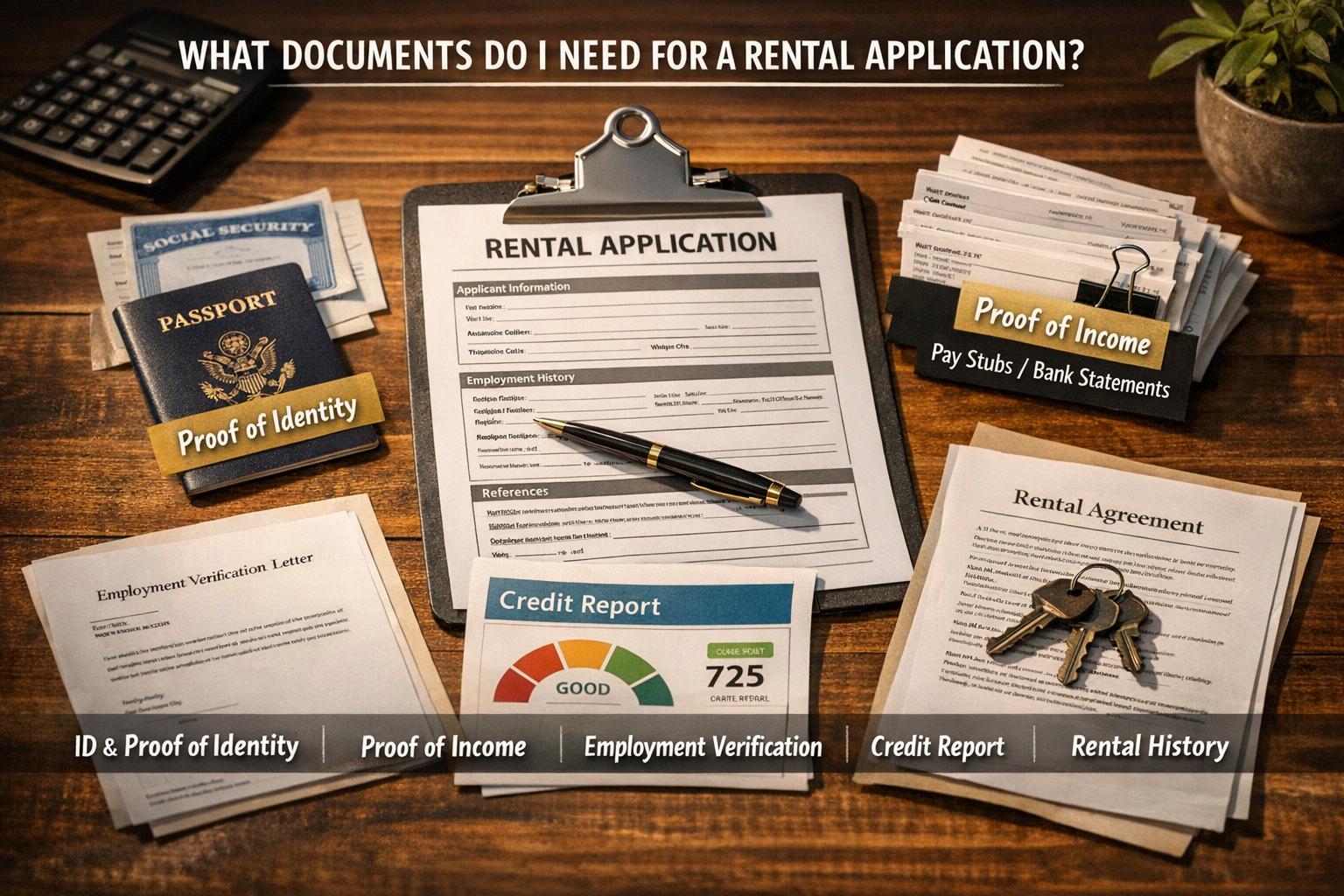 what documents do i need for a rental application