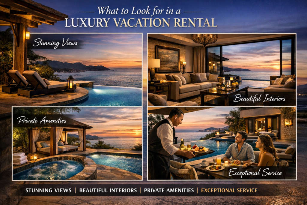 what to look for in a luxury vacation rental