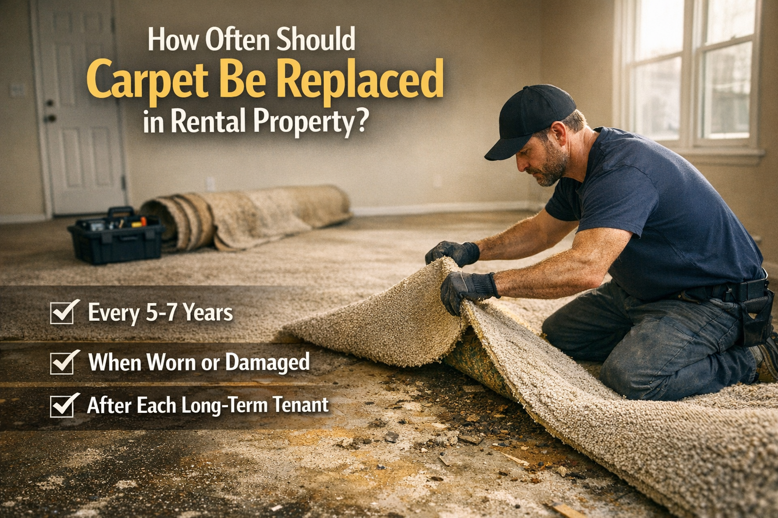 how often should carpet be replaced in rental property