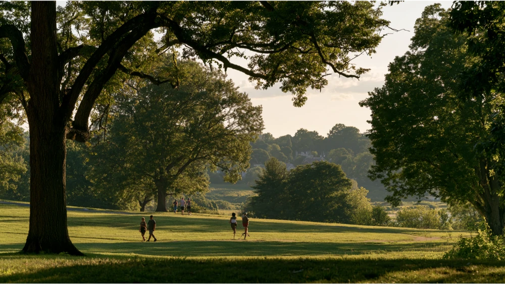 People enjoying the green spaces and waterfront around Worcester, Massachusetts