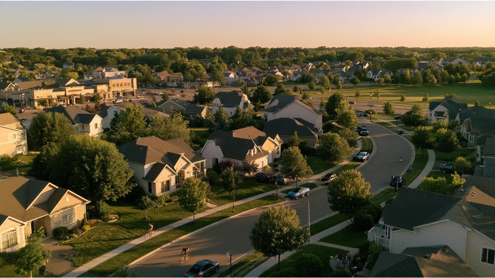 Residential neighborhoods and everyday suburban life in Rosemount Minnesota