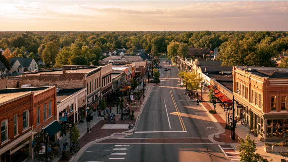 Rochester Michigan historic downtown, residential neighborhoods, trails, and community life