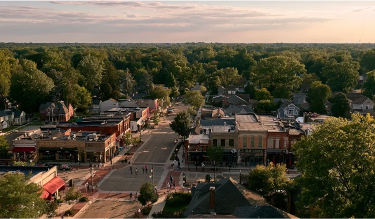 Northville Michigan downtown, historic neighborhoods, and suburban community life