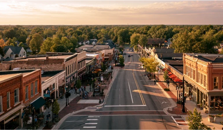 Rochester Michigan historic downtown, residential neighborhoods, trails, and community life