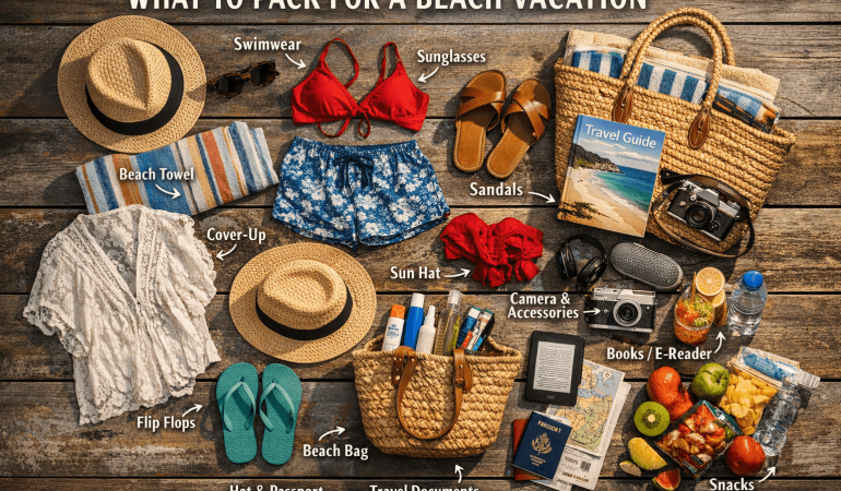 what to pack for a beach vacation
