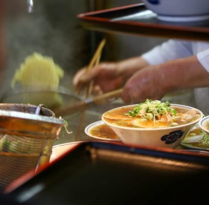 Japanese,Sushi,Food,Shop,At,Tsukiji,Fish,Market.